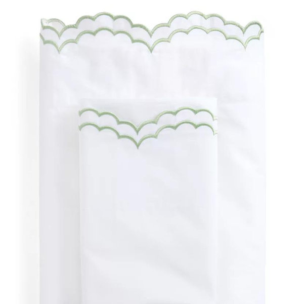300 Thread Count Scallop Embroidered Sheet Set