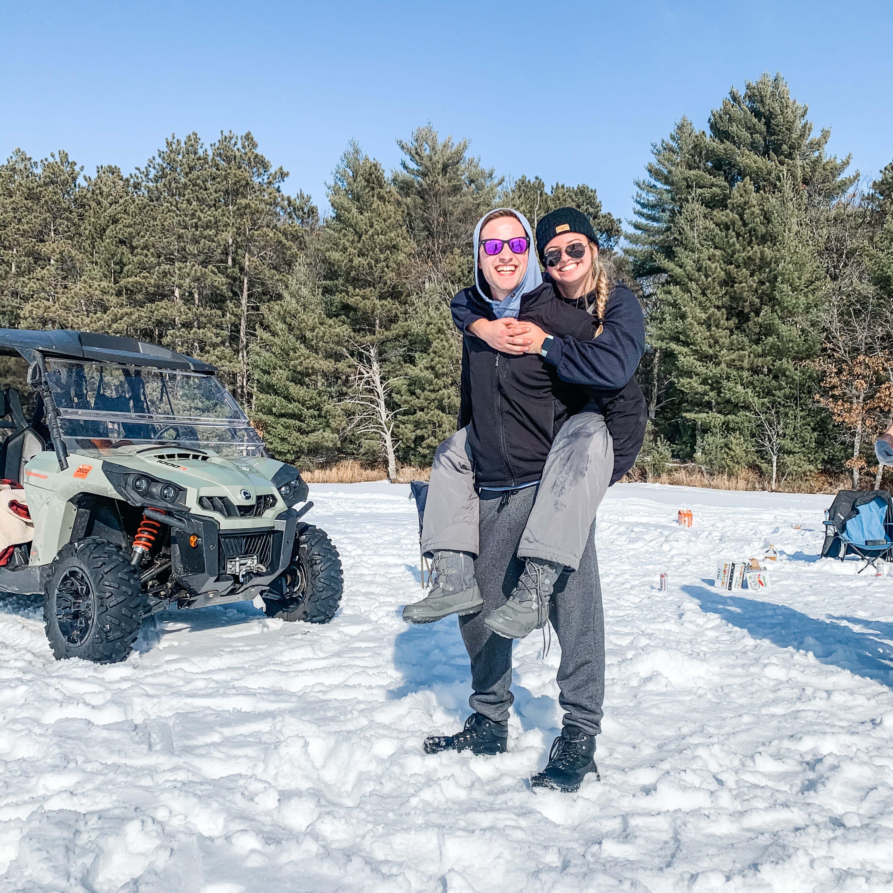 One of our usual cabin weekends with some friends on a beautiful winter day! February 2021