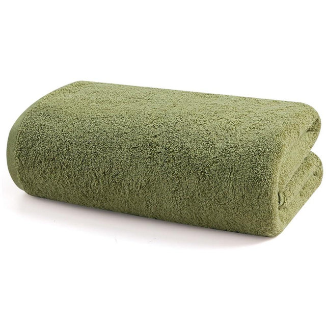 SEMAXE Green Bathroom Towel, 100% Cotton Bath Towel with Hanging Loop and Smart Tag, Hotel & Spa Quality Soft Absorbent Towel, Gift Box Packaging, 1 Pc Bath Towel, 55" L x 27" W