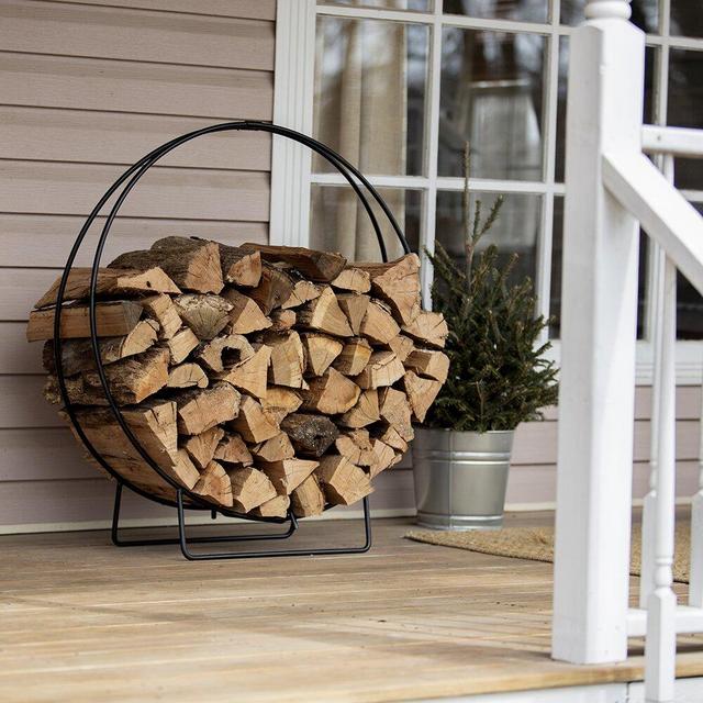Abdulkhaliq 36'' W Metal Log Rack
