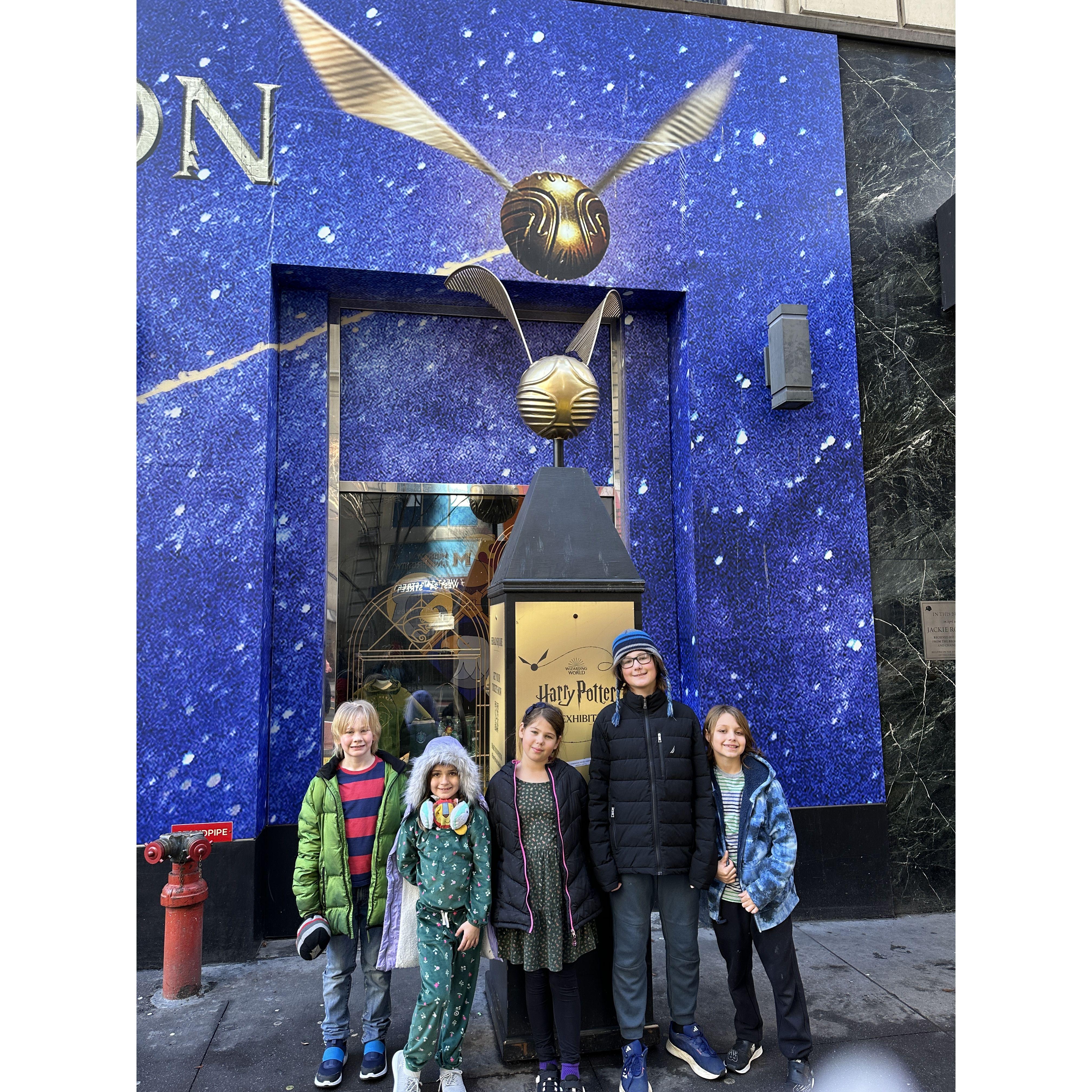 On our way to see Harry Potter and the Cursed Child play in New York City.