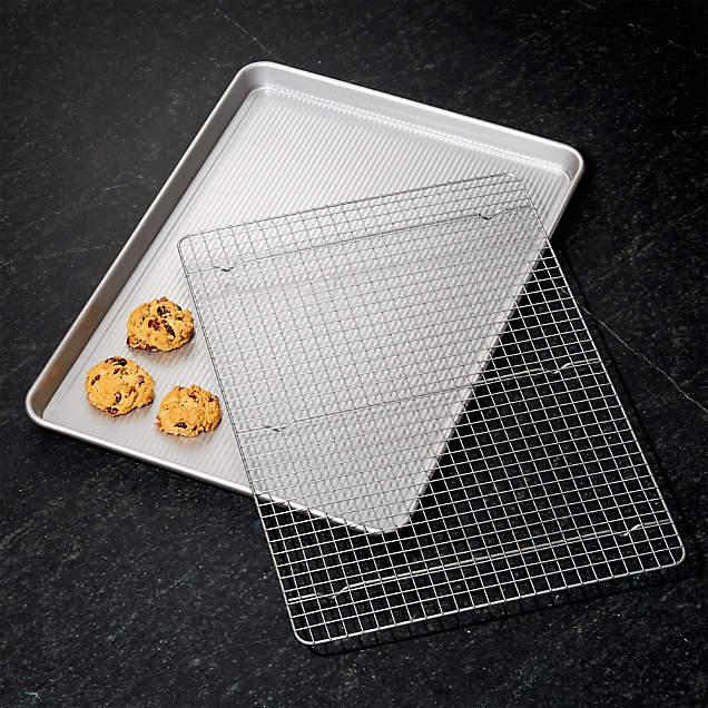 Crate & Barrel Slate Blue Baking Sheet and Cooling Rack Set