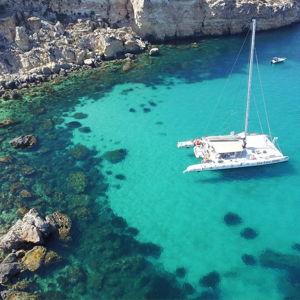Catamaran boat tour in Malta!