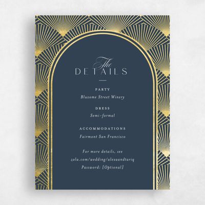 Grayed Navy, Blue Wedding Enclosure - Hayden Foil