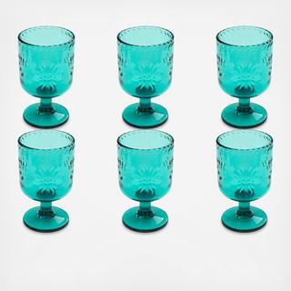 Talavera Acrylic Goblet, Set of 6