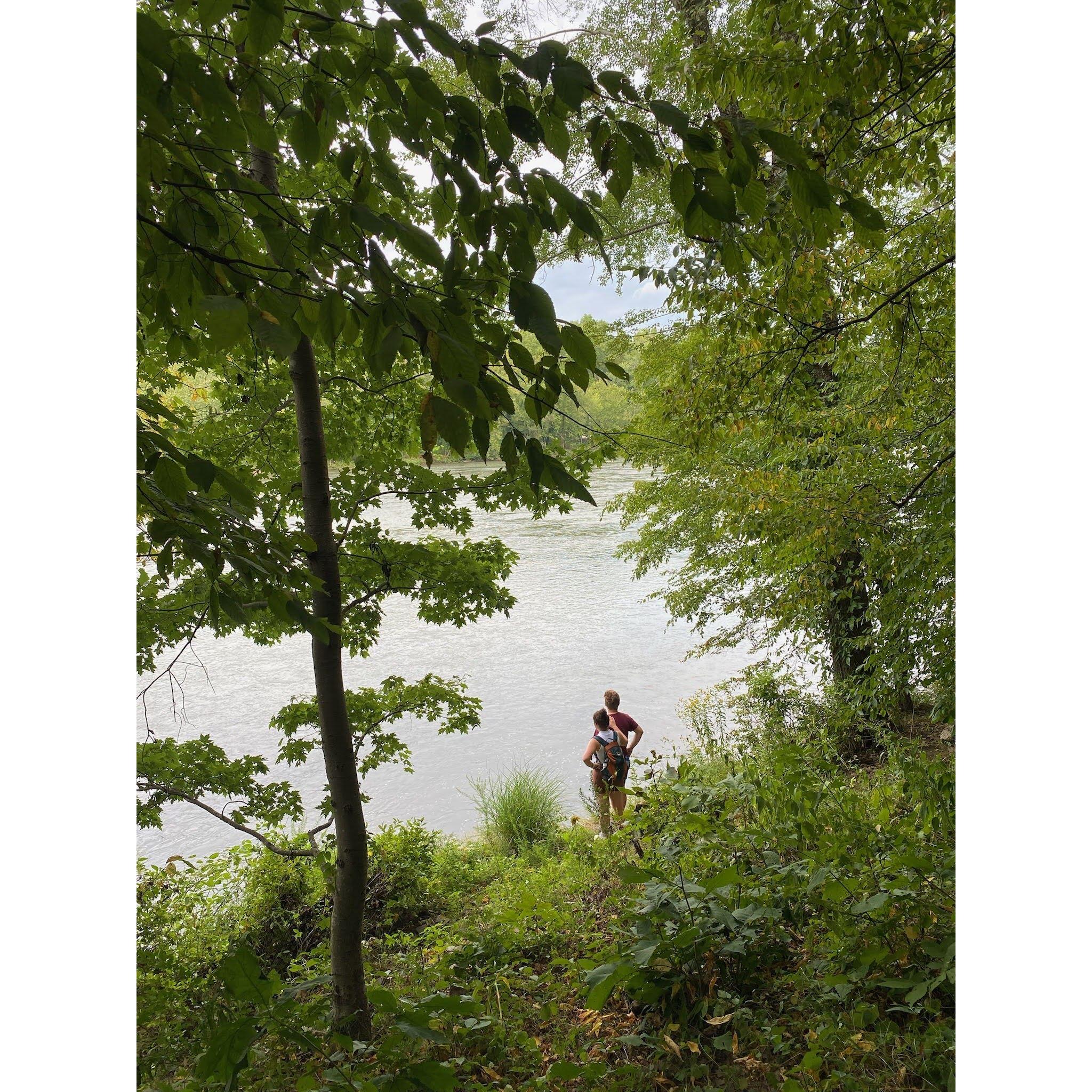 Taking a moment on the French Broad River in Hot Springs, NC.