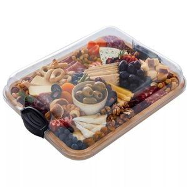 Farberware® Build-a-Board Bamboo Charcuterie Board with Locking Plastic Lid