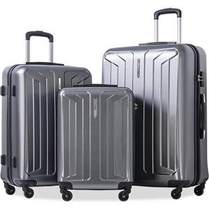 Flieks 3 Piece Luggage Set Eco-friendly Spinner Suitcase with TSA Lock