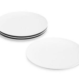 Pillivuyt Coupe Porcelain Buffet Plates, Set of 4