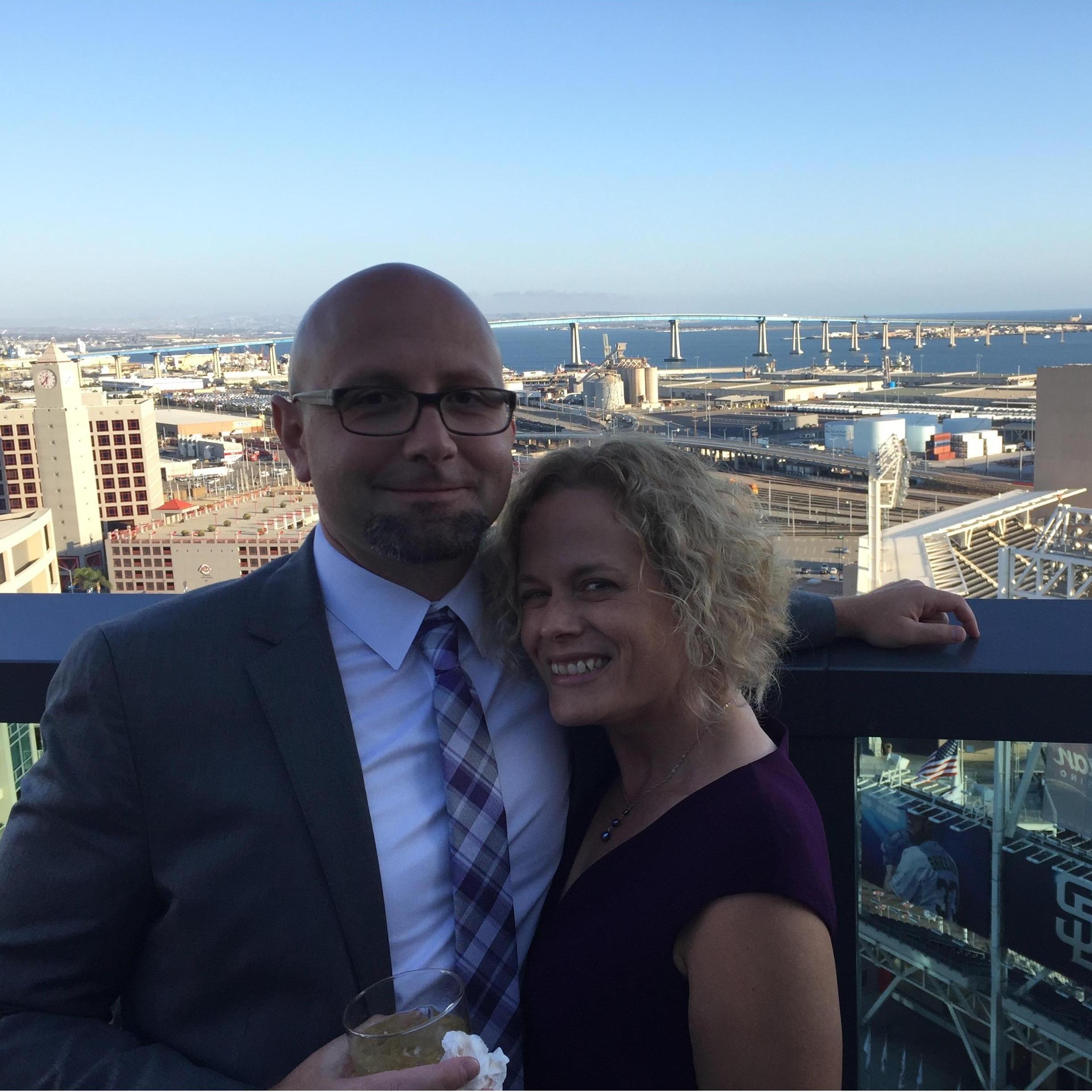 Sarah and Brad's wedding reception June 2015.  Great views of Coronado and Petco Park.