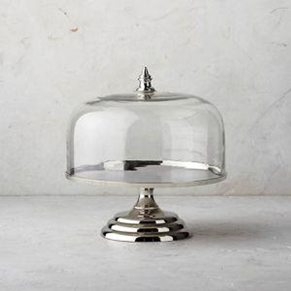 Amelie Servers & Cake Stands with Glass Tier & Metallic Finish