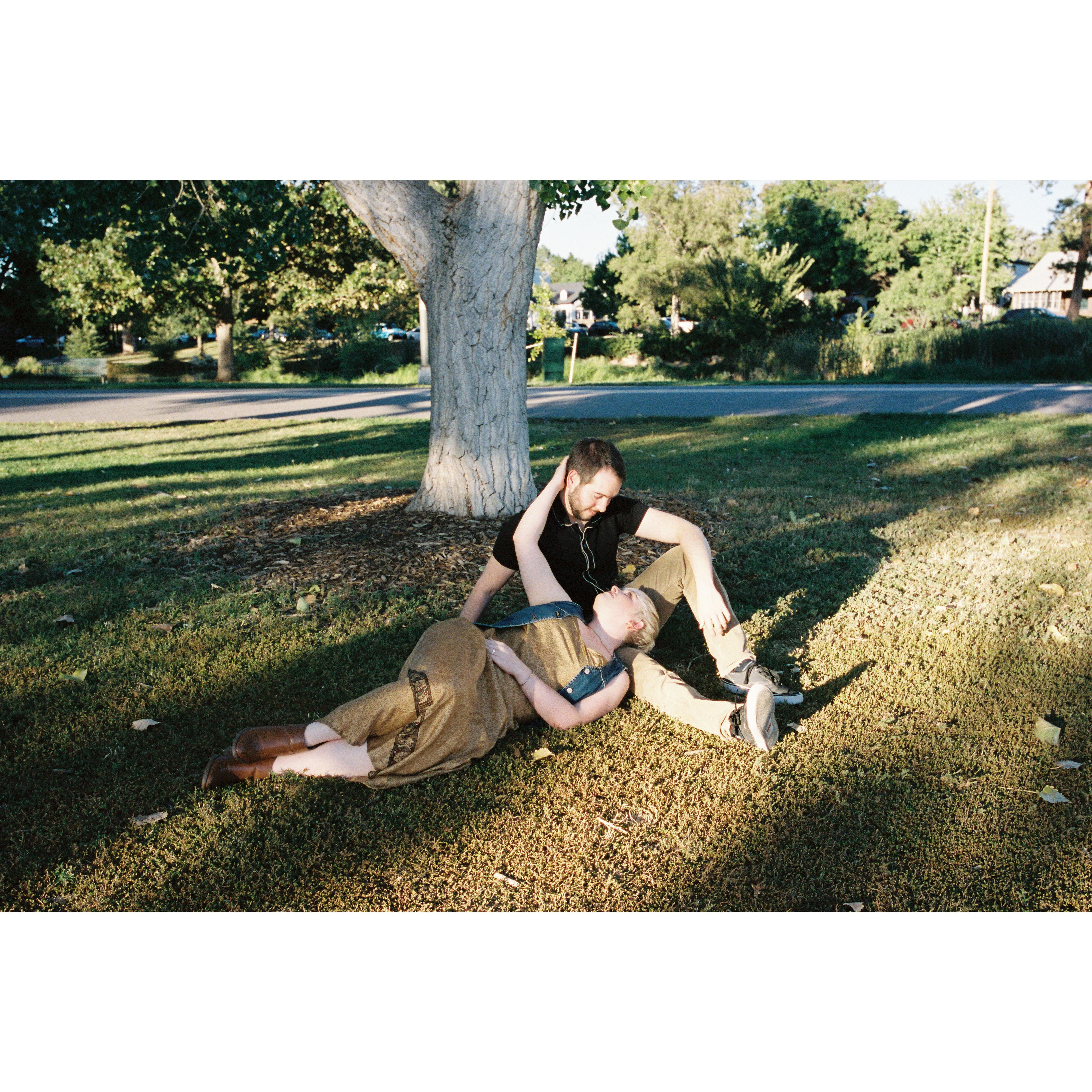 If you know Mel, you know she must really love Ben to take pictures laying in itchy grass
