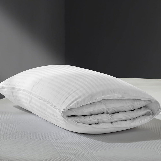 APSMILE 2-in-1 Assembleable Feathers Down Pillow for Sleeping, Standard/Queen Size Soft-Medium-Firm Adjustable Bed Pillow Insert for Stomach, Back or Side Sleepers, 20x28 Inches