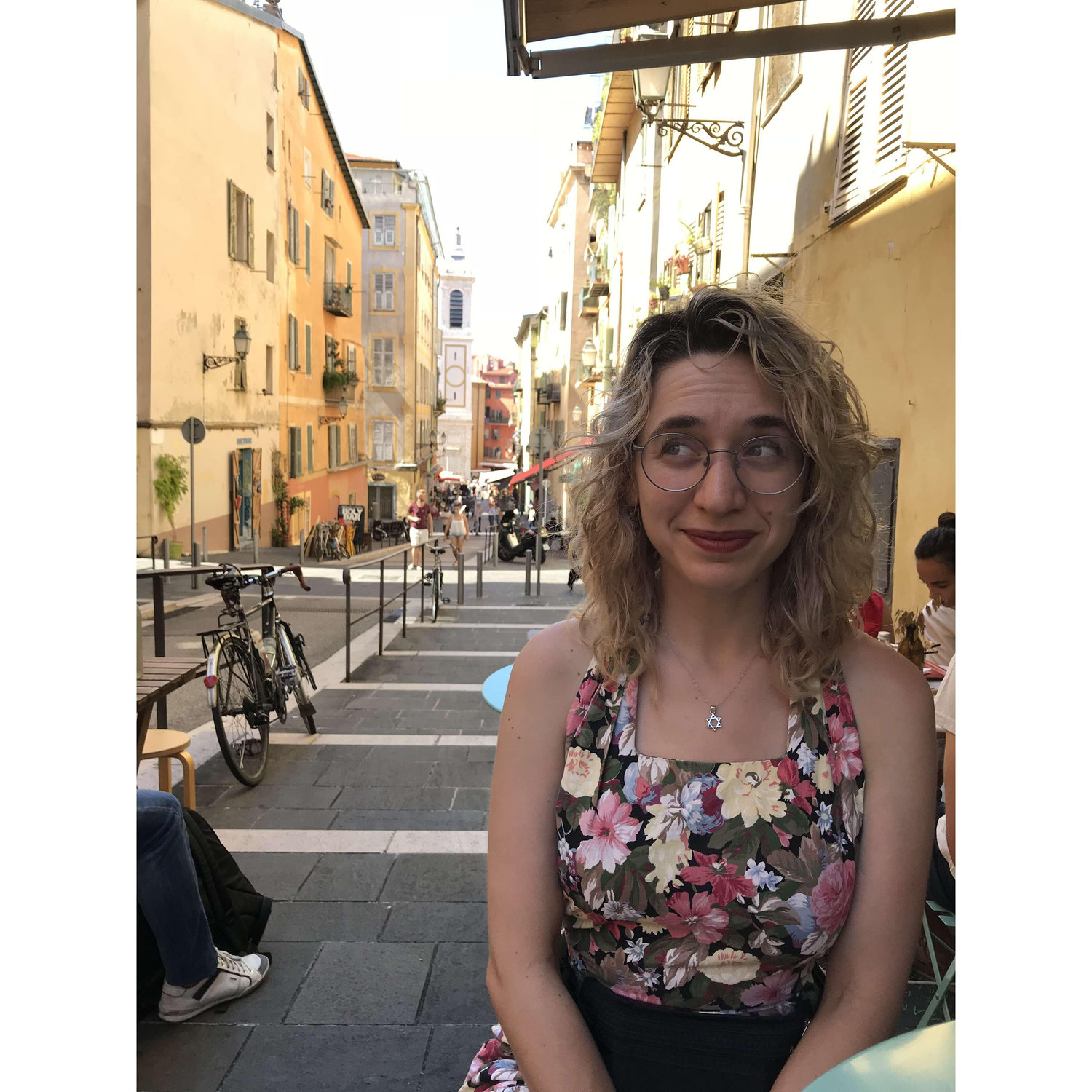 Becca looking cute in France