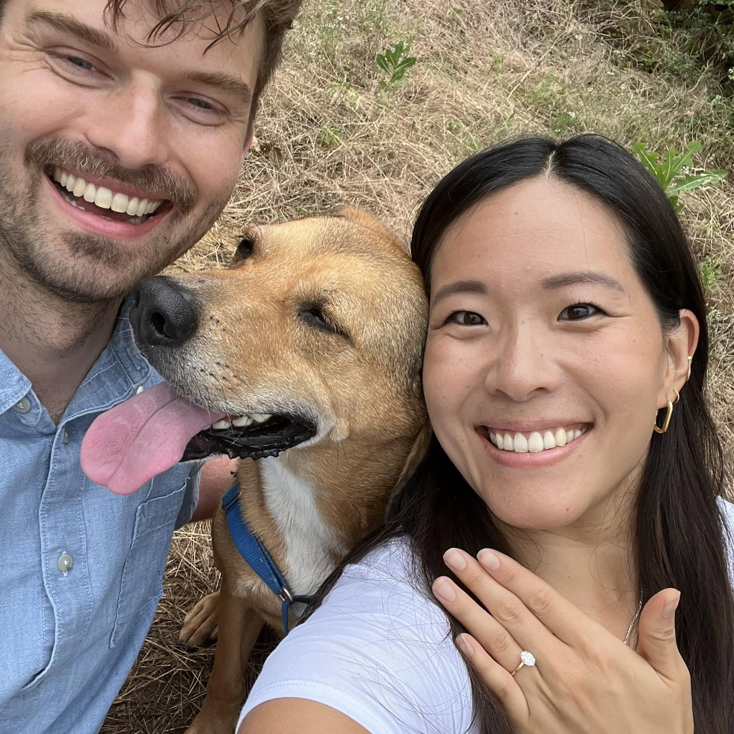 Proposal selfie with Leo!