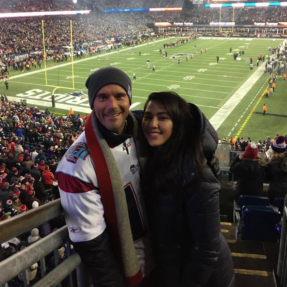 Priscila's first Patriot's game.
