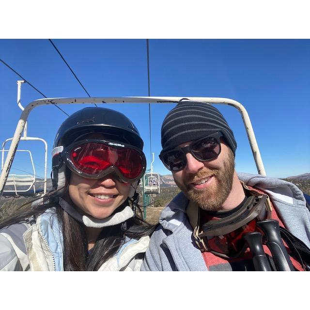 Alice and Brendan went to Big Bear with friends and first said I love you here.