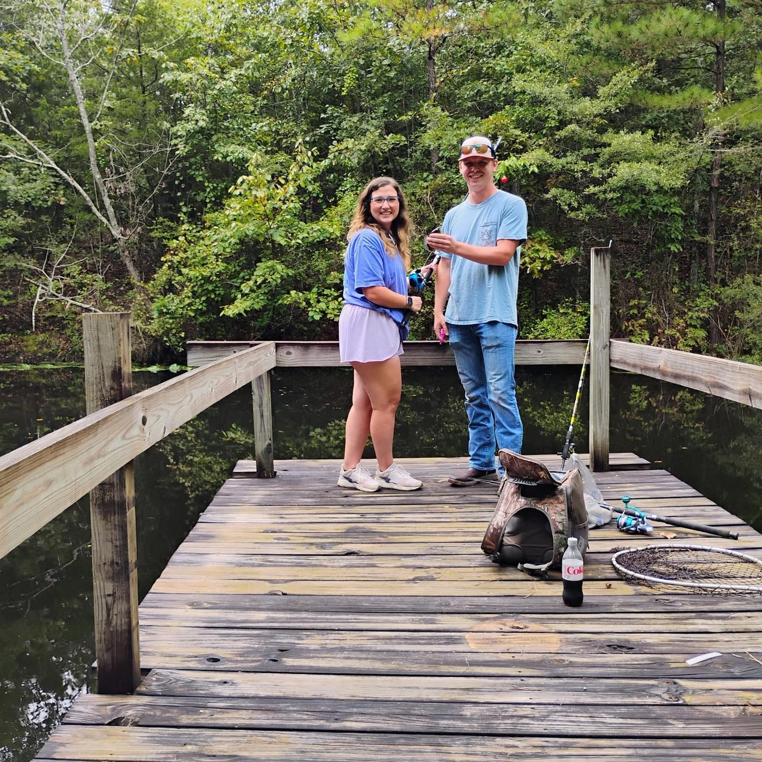Fishing at my grandparents pond
