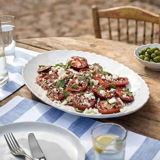 Portobello Scalloped Oval Serving Platter