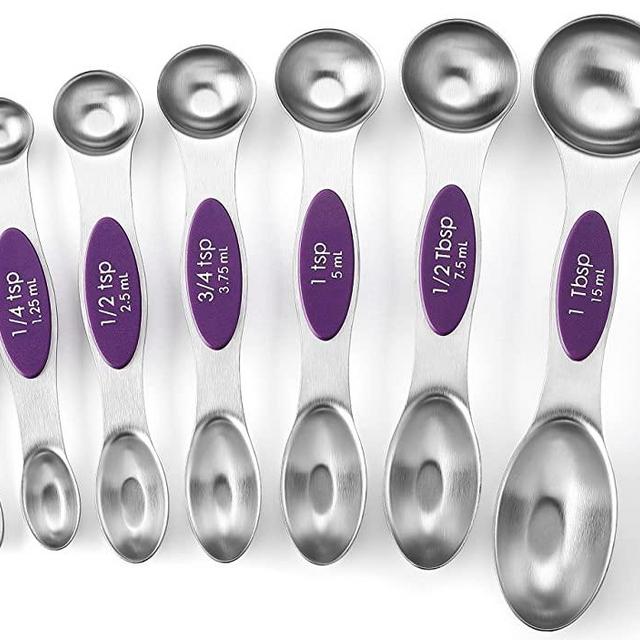 Spring Chef Magnetic Measuring Spoons Set, Dual Sided, Stainless Steel