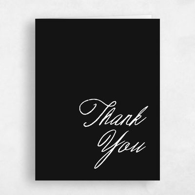 Black Wedding Thank You - Devan Portrait