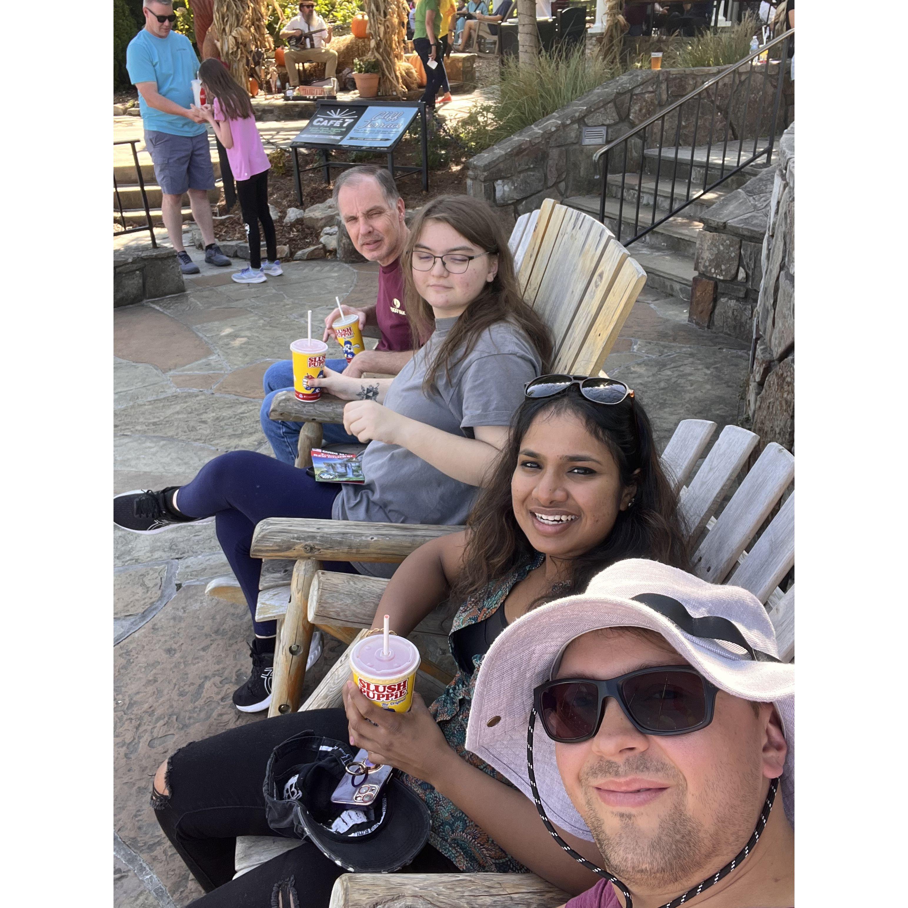 Slushie time with the family — cool treats and even cooler company!