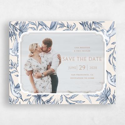 Linen, Beige Wedding Save the Date - Brenton Photo