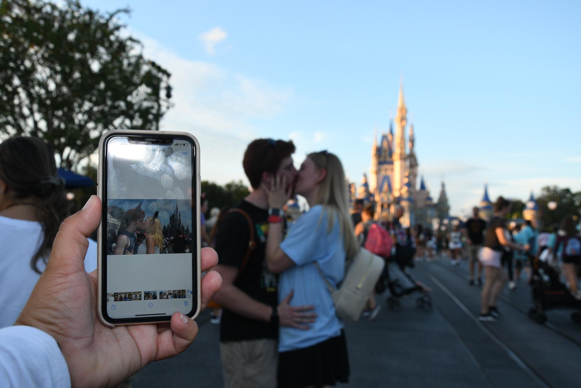 Disney World engagement photo 2021