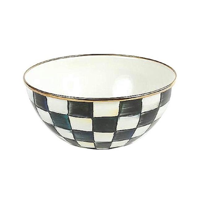 MacKenzie-Childs Courtly Check Enamel Everyday Bowl - Small 7.75" dia., 3.5" tall (5 cups)