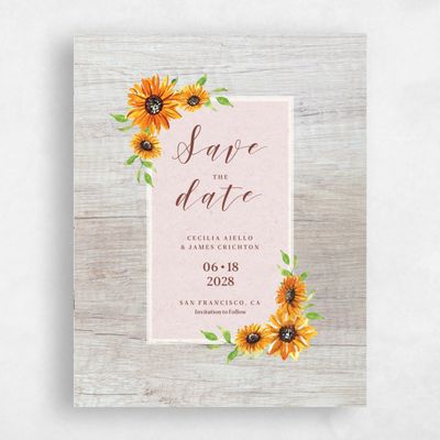 Burgundy, Red Wedding Save the Date - Sunnyridge Frame