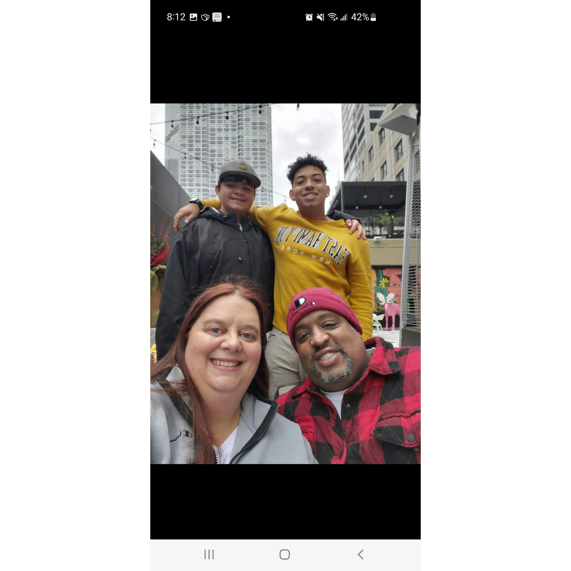 Rooftop shuffleboard at the Gwen in Chicago