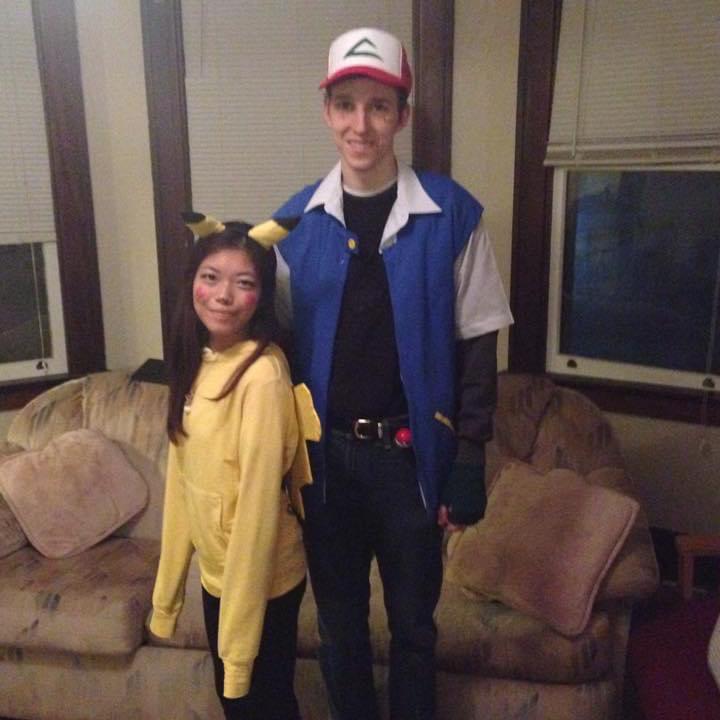 Ash and Pikachu for Halloween