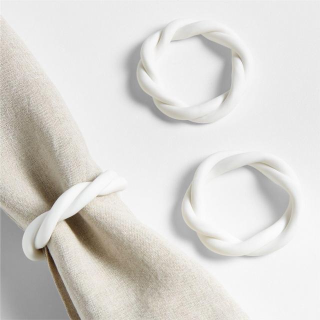 Marcella Infinity White Napkin Ring