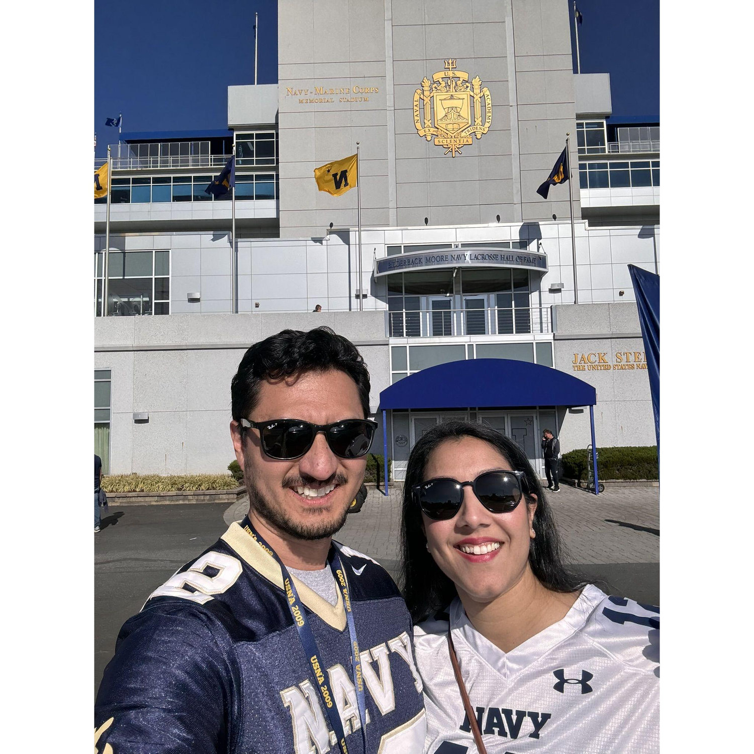 Go Navy! Beat Army! Jessica's first Navy football game (they won by a lot, clearly because of our cheering)