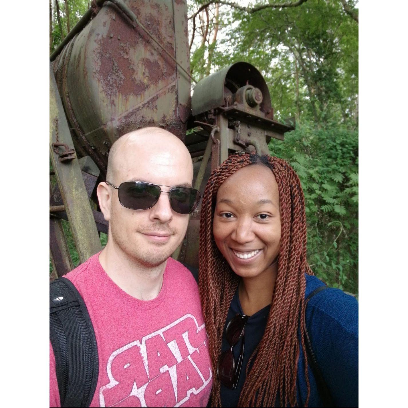 In Brannö in the Gothenburg Archipelago. Mosquitos were everywhere, so Sam struggled to keep a straight face!