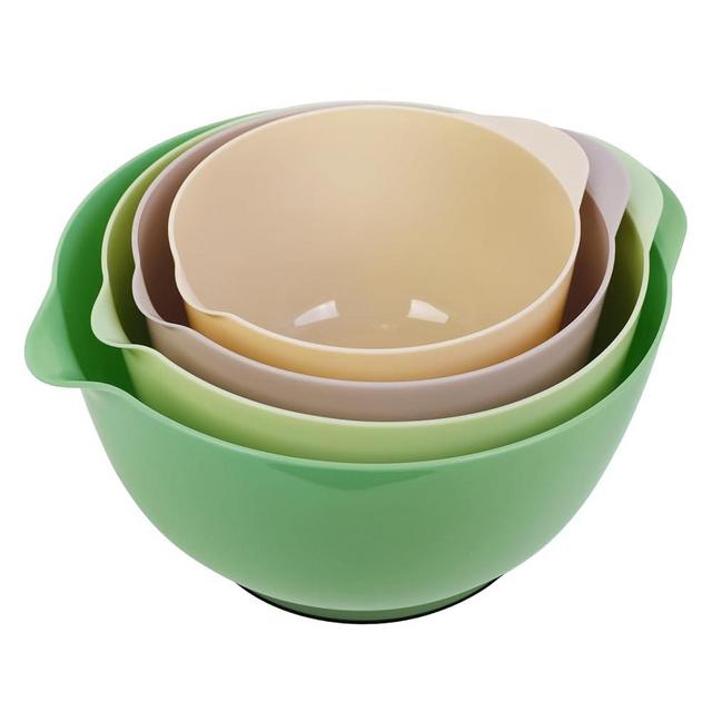 BoxedHome Classic Mixing Bowl Set, BPA Free Plastic, Microwave and Dishwasher Safe, 4.5 quarts (Sage)