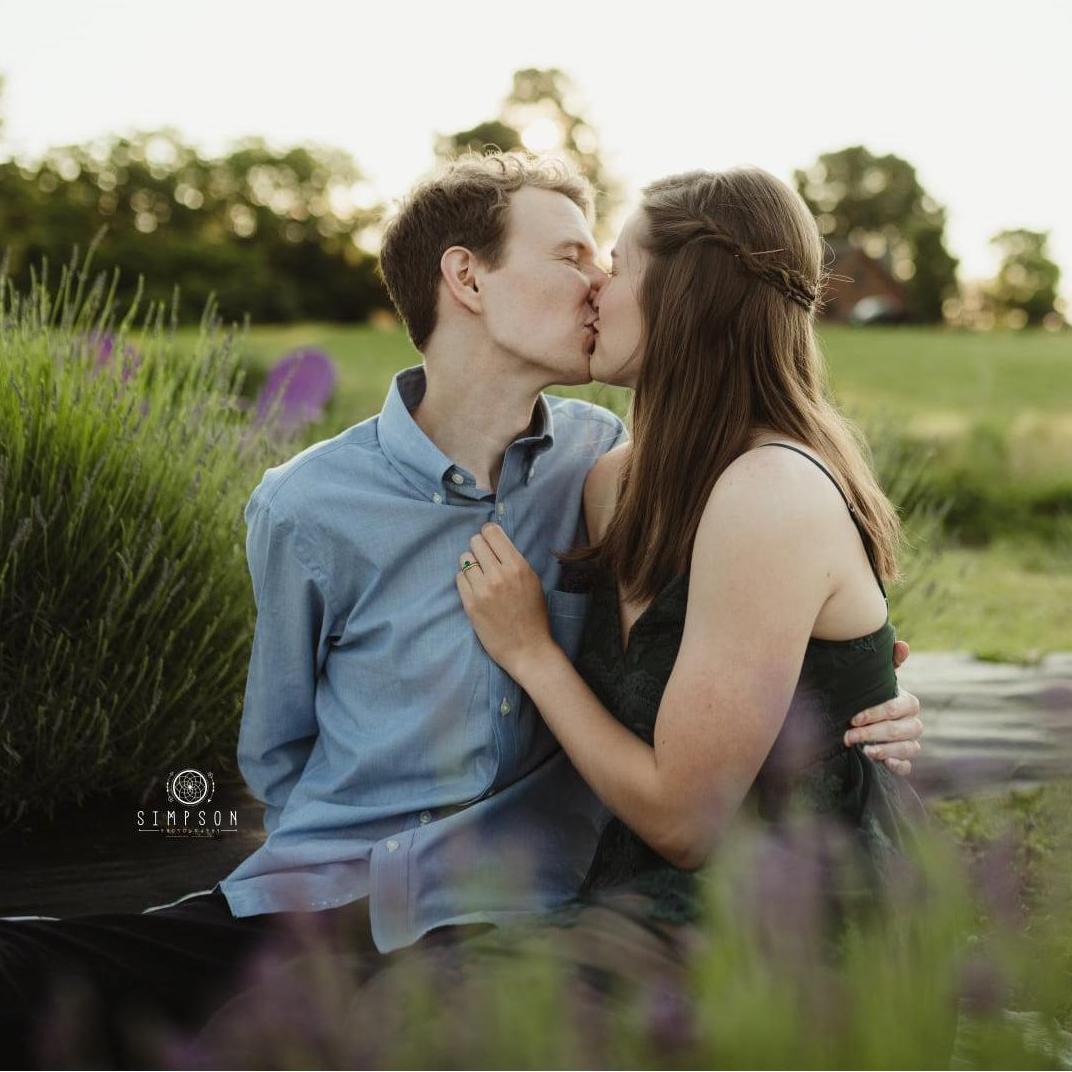Engagement pictures by Elizabeth Simpson // June 15, 2020 // The Lavender Field (California, KY)