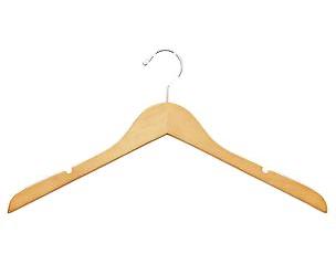 Wooden Blouse Hanger Natural Pkg/6