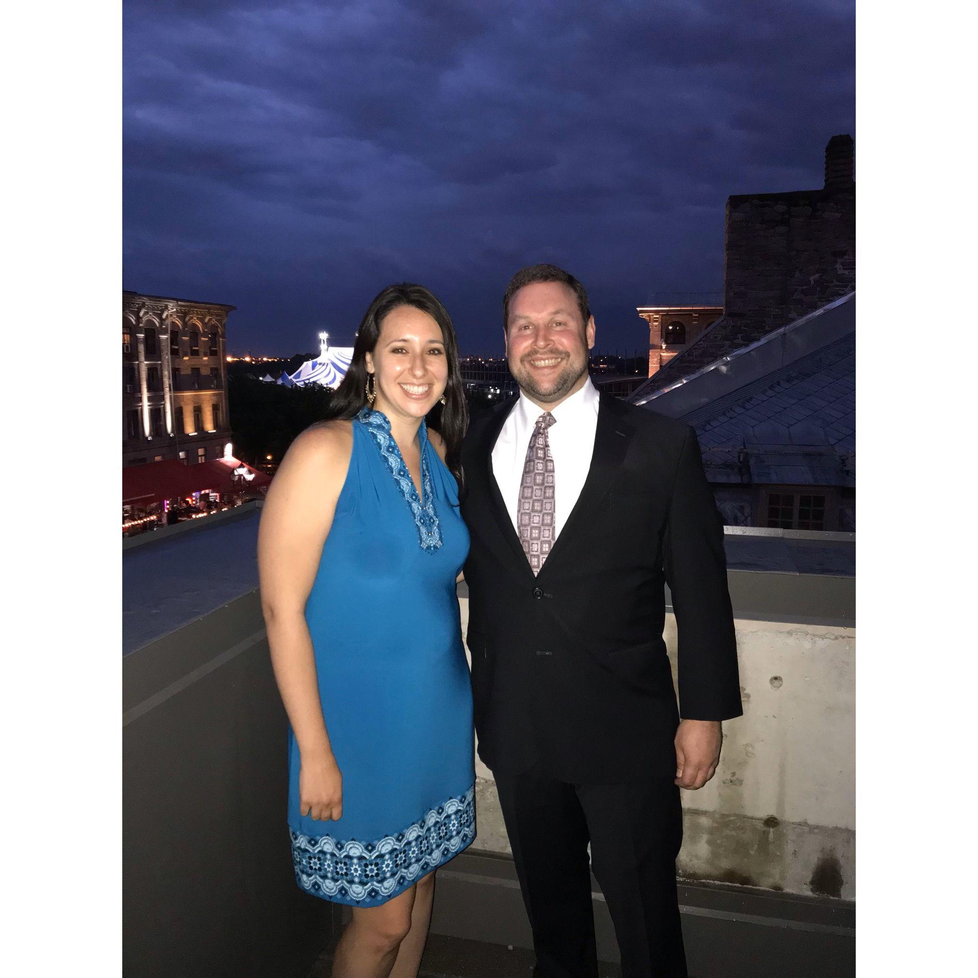 Celebrating at Katie's wedding in Montreal