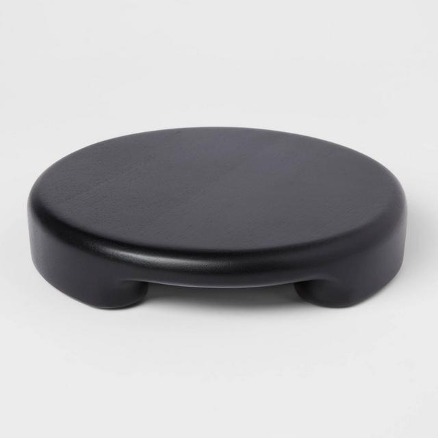 8" Acacia Modern Elevated Trivet Black - Threshold™