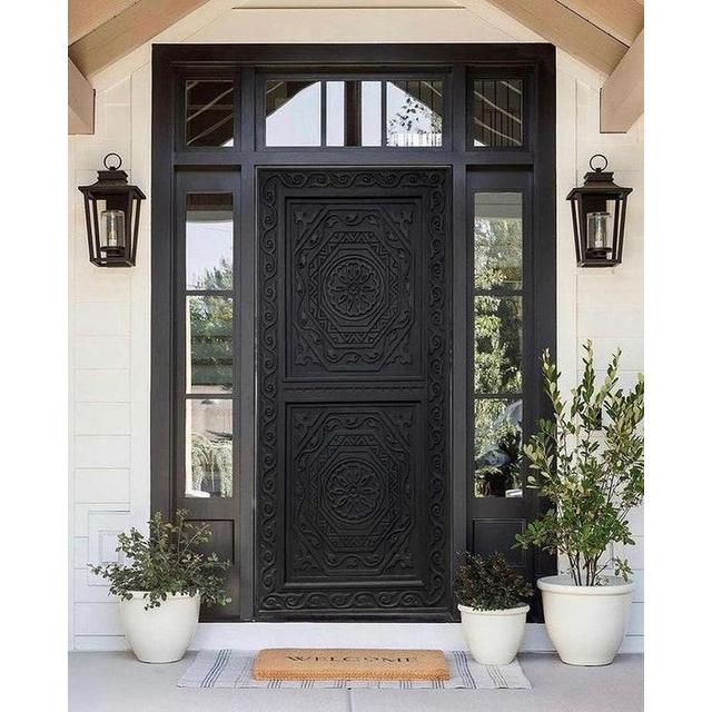Hand Carved Black Custom Build Doors, Antique Sliding Barn Door, Custom Size Interior Exterior Doors, Hinged Doors, Pocket Door, Pantry Door