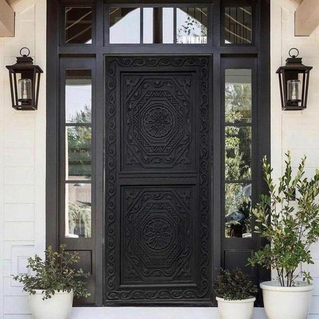 Hand Carved Black Custom Build Doors, Antique Sliding Barn Door, Custom Size Interior Exterior Doors, Hinged Doors, Pocket Door, Pantry Door