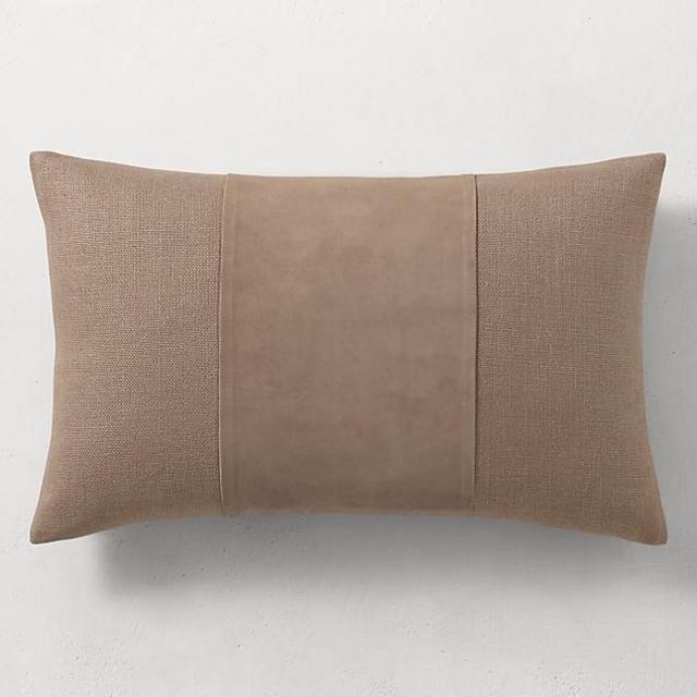 Suede Center Band Pillow Cover by Kelly Hoppen - Lumbar