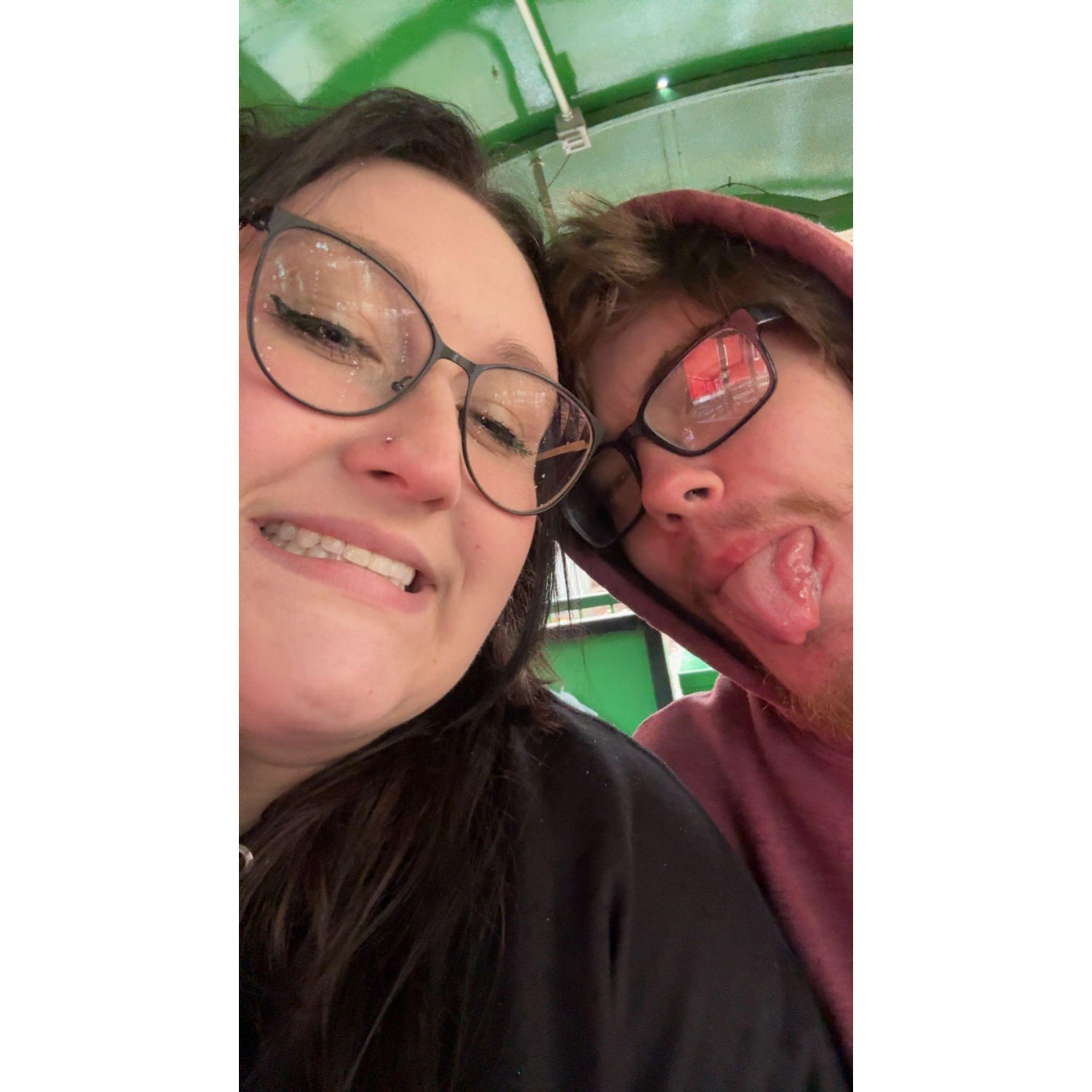 This was us at Worlds of Fun with some of Kaden's family