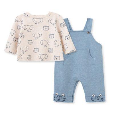 Little Me® 2-Piece Animals Shirt and Overall Set in Blue