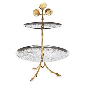 Godinger Leaf 2-Tier Serving Plate