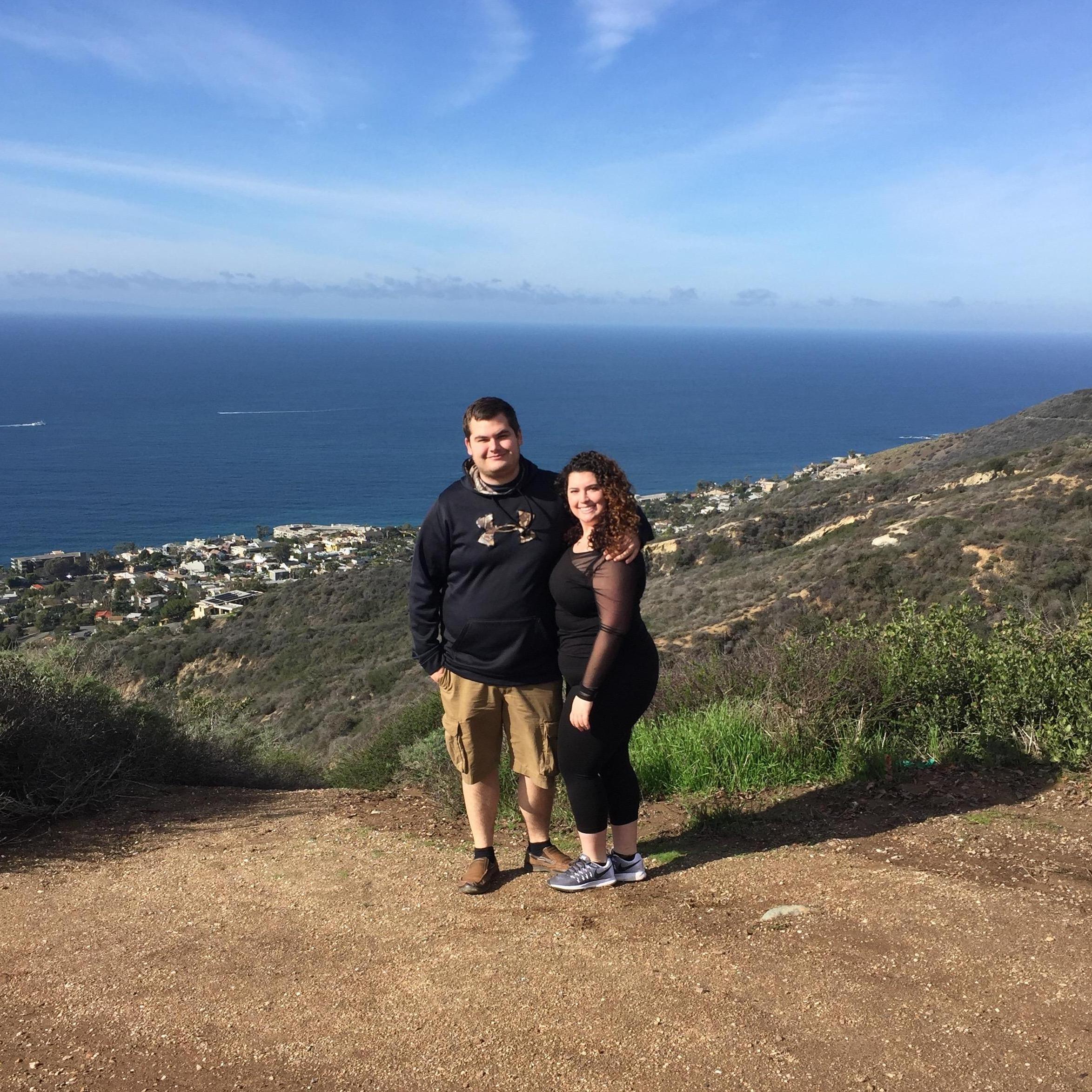 Badlands Trail overlooking Laguna Beach on a visit to visit Bailey's family in Orange County