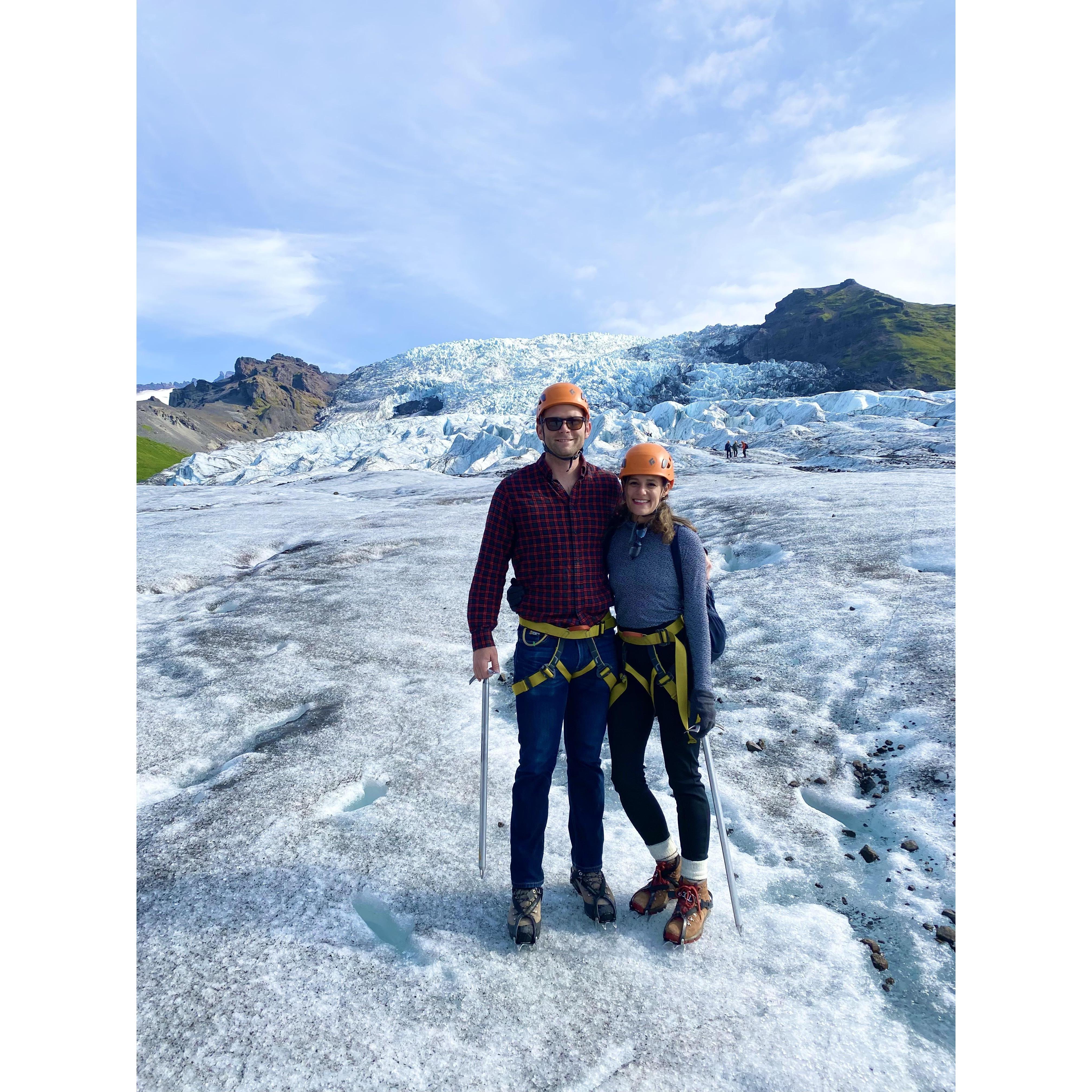 Casual hike across a 2,500 year old Glacier in Iceland