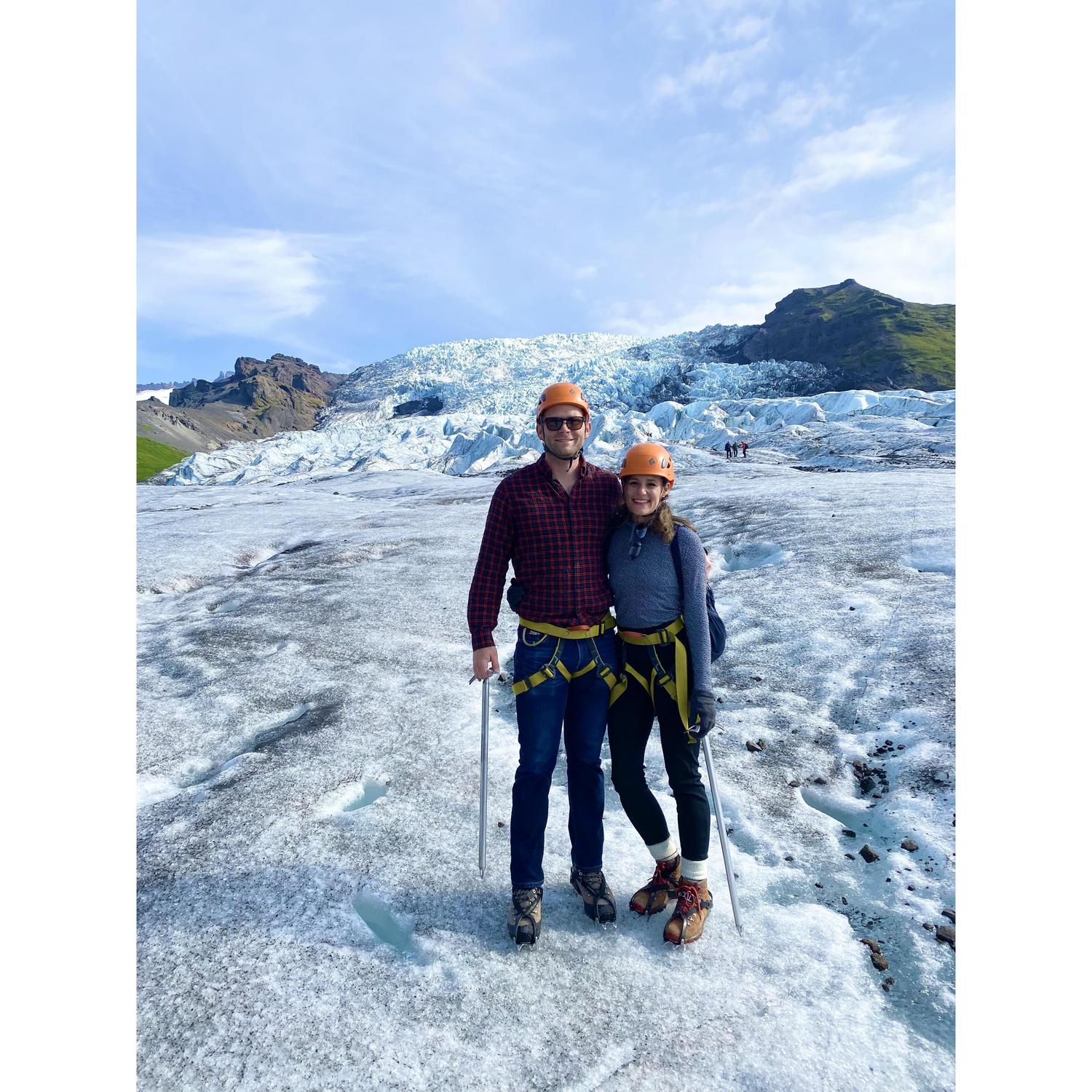 Casual hike across a 2,500 year old Glacier in Iceland