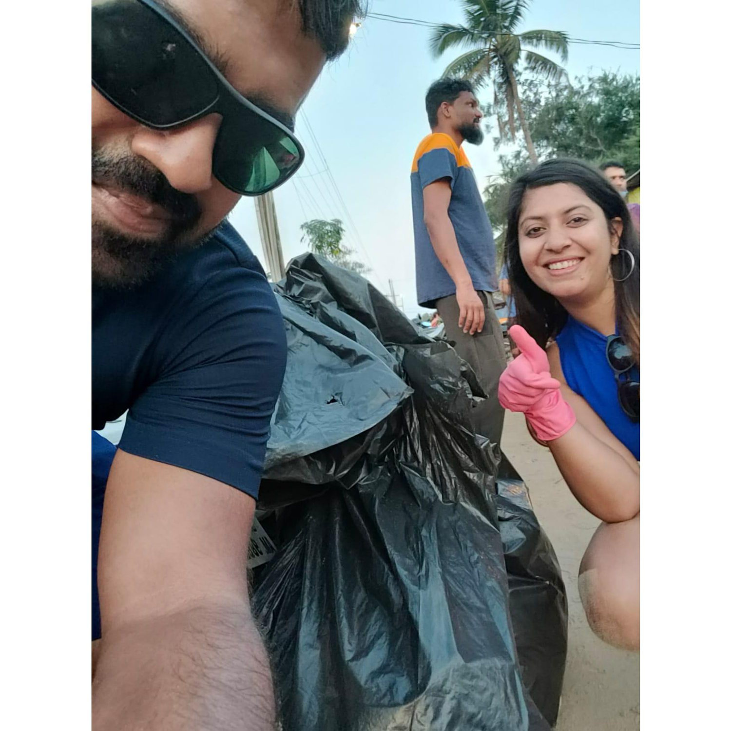 Our beach clean up date - right here in Goa :')